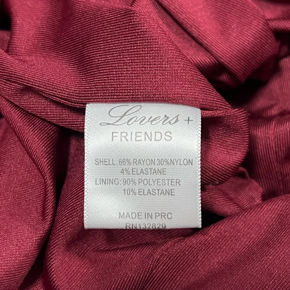 LOVERS + FRIENDS x REVOLVE Strapless Staple Dress in Merlot - Picture 5 of 11
